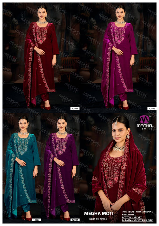 Moti Megha Velvet Suits Exporter Gujarat