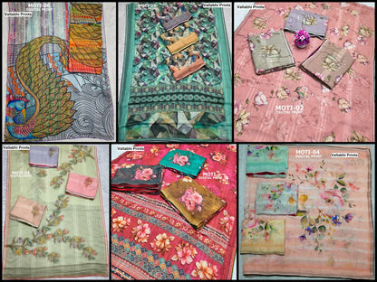 Moti Vallabhi Prints Georgette Sarees Exporter