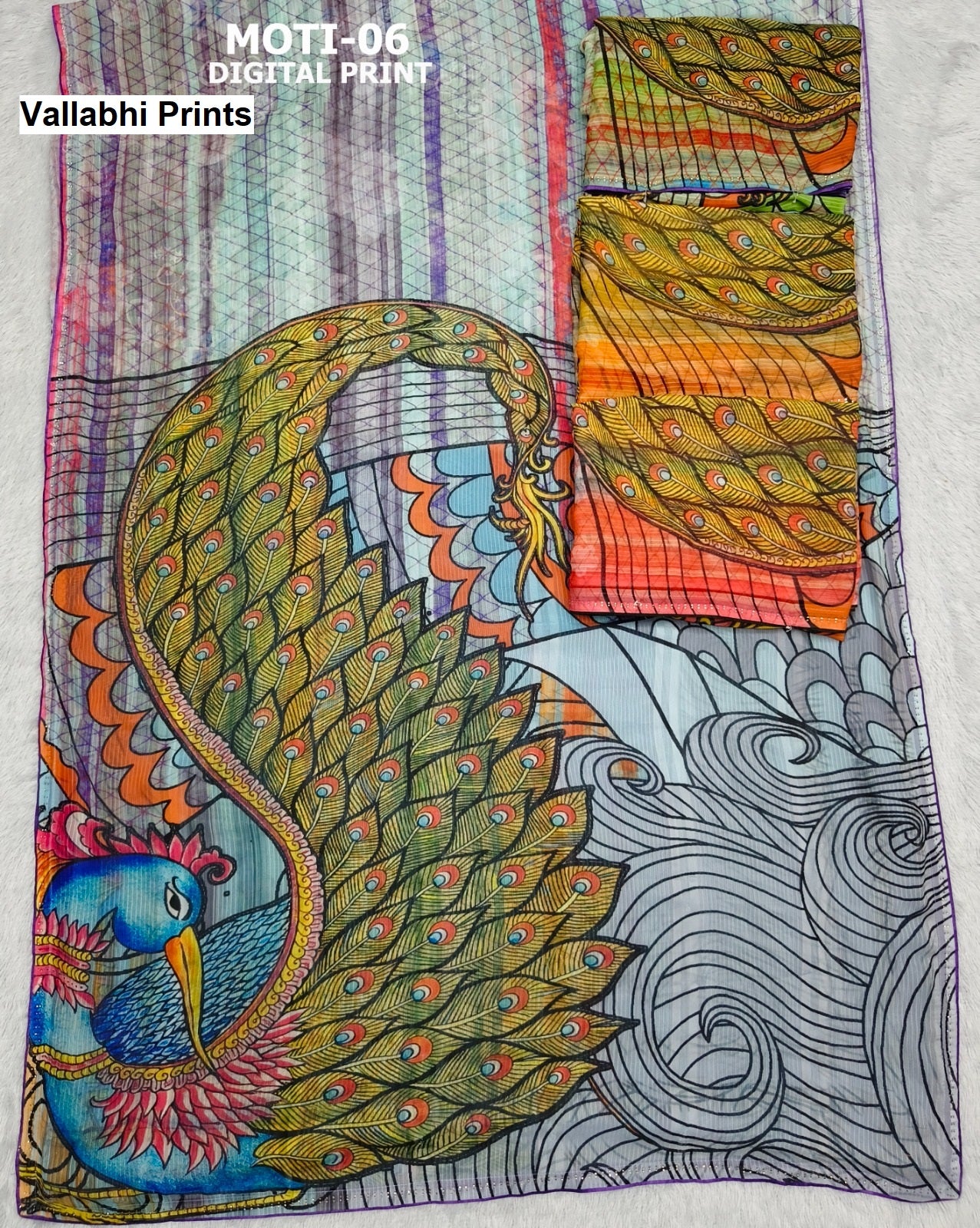 Moti Vallabhi Prints Georgette Sarees Exporter