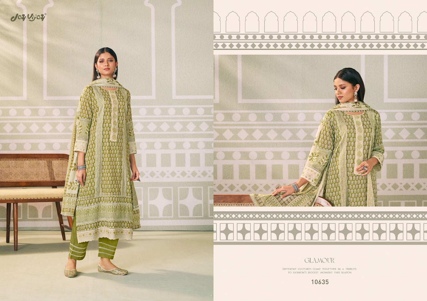 Motifs Jay Vijay Mal Cotton Pant Style Suits Wholesale