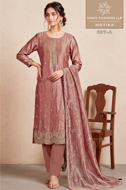 Motika Kuleesh Vinay Fashion Llp Silk Pant Style Suits Wholesale Price