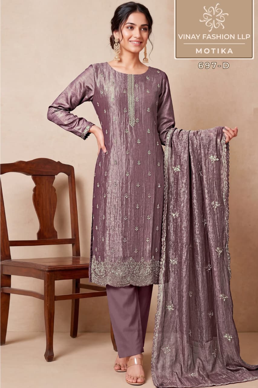 Motika Kuleesh Vinay Fashion Llp Silk Pant Style Suits Wholesale Price