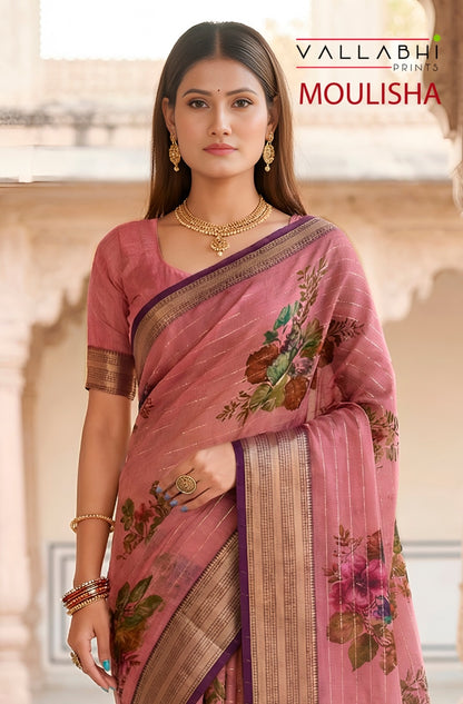 Moulisha Vallabhi Prints Georgette Sarees Manufacturer Gujarat