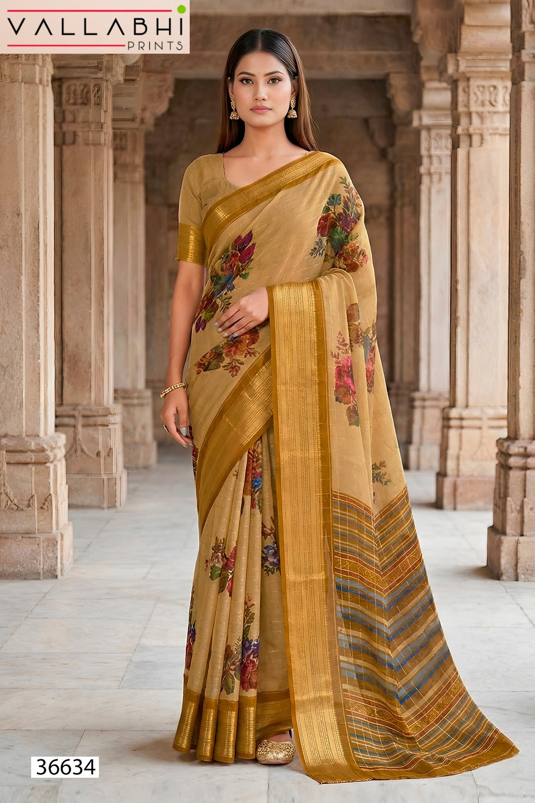 Moulisha Vallabhi Prints Georgette Sarees Manufacturer Gujarat