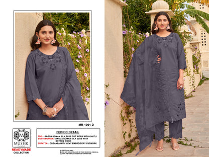 Mr 1001 Mushk Roman Silk Pakistani Readymade Suits Supplier Gujarat