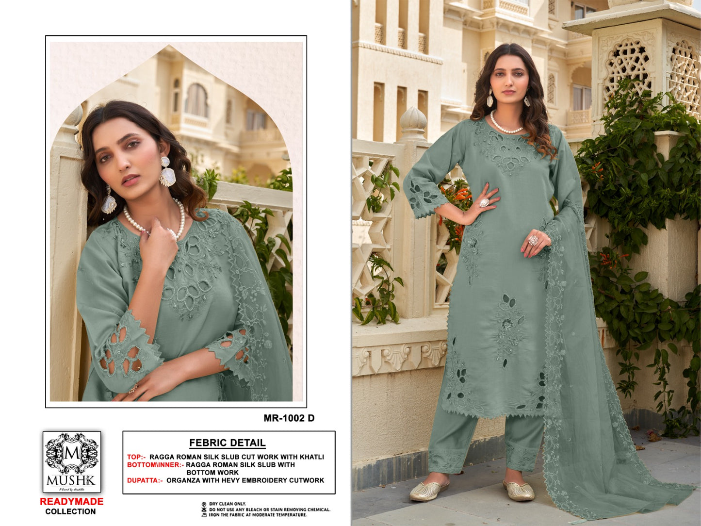 Mr 1002 Mushk Roman Silk Pakistani Readymade Suits Exporter Ahmedabad