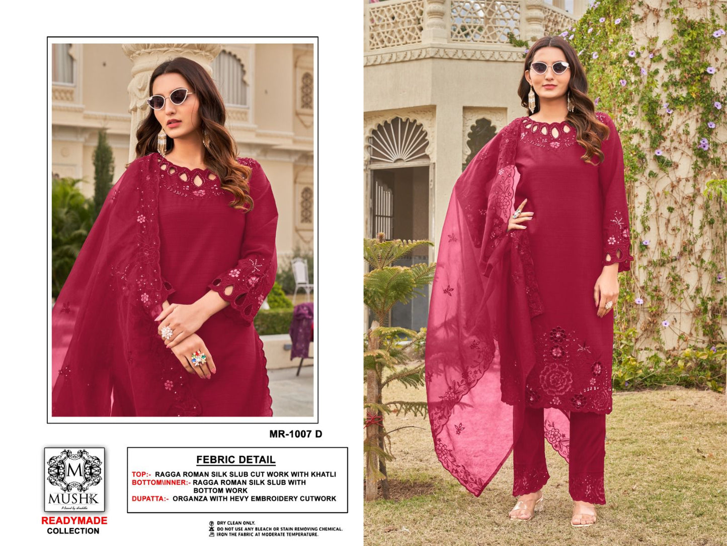 Mr 1007 Mushk Roman Silk Pakistani Readymade Suits Wholesale Price