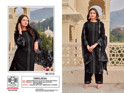Mr 1012 Mushk Roman Silk Pakistani Readymade Suits Supplier