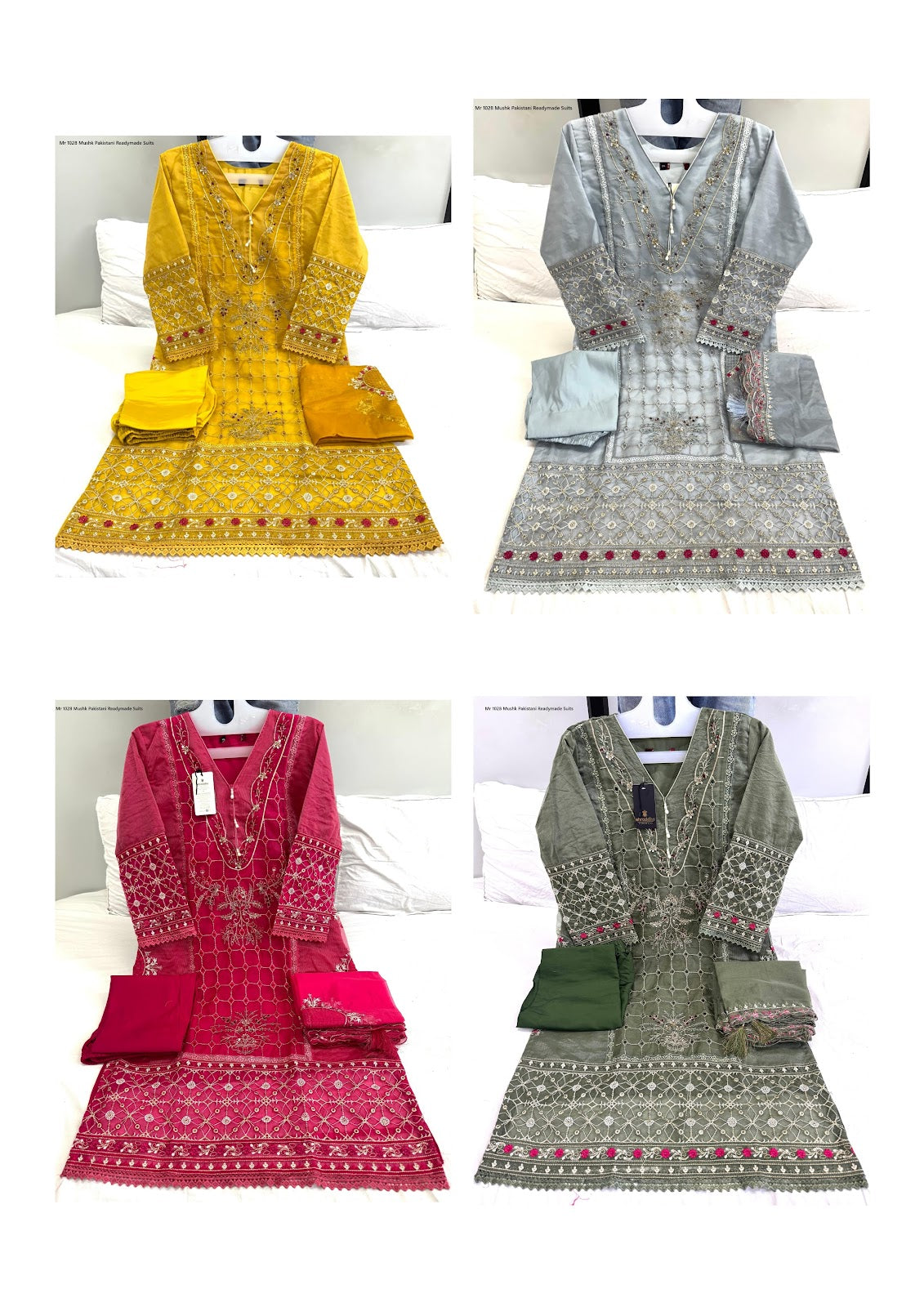 Mr 1028 Mushk Organza Pakistani Readymade Suits Manufacturer India