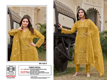 Mr 1028 Mushk Shraddha Designer Organza Pakistani Readymade Suits Manufacturer Ahmedabad