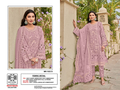 Mr 1032 Mushk Organza Pakistani Readymade Suits Wholesale