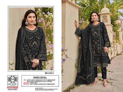 Mr 1032 Mushk Organza Pakistani Readymade Suits Wholesale