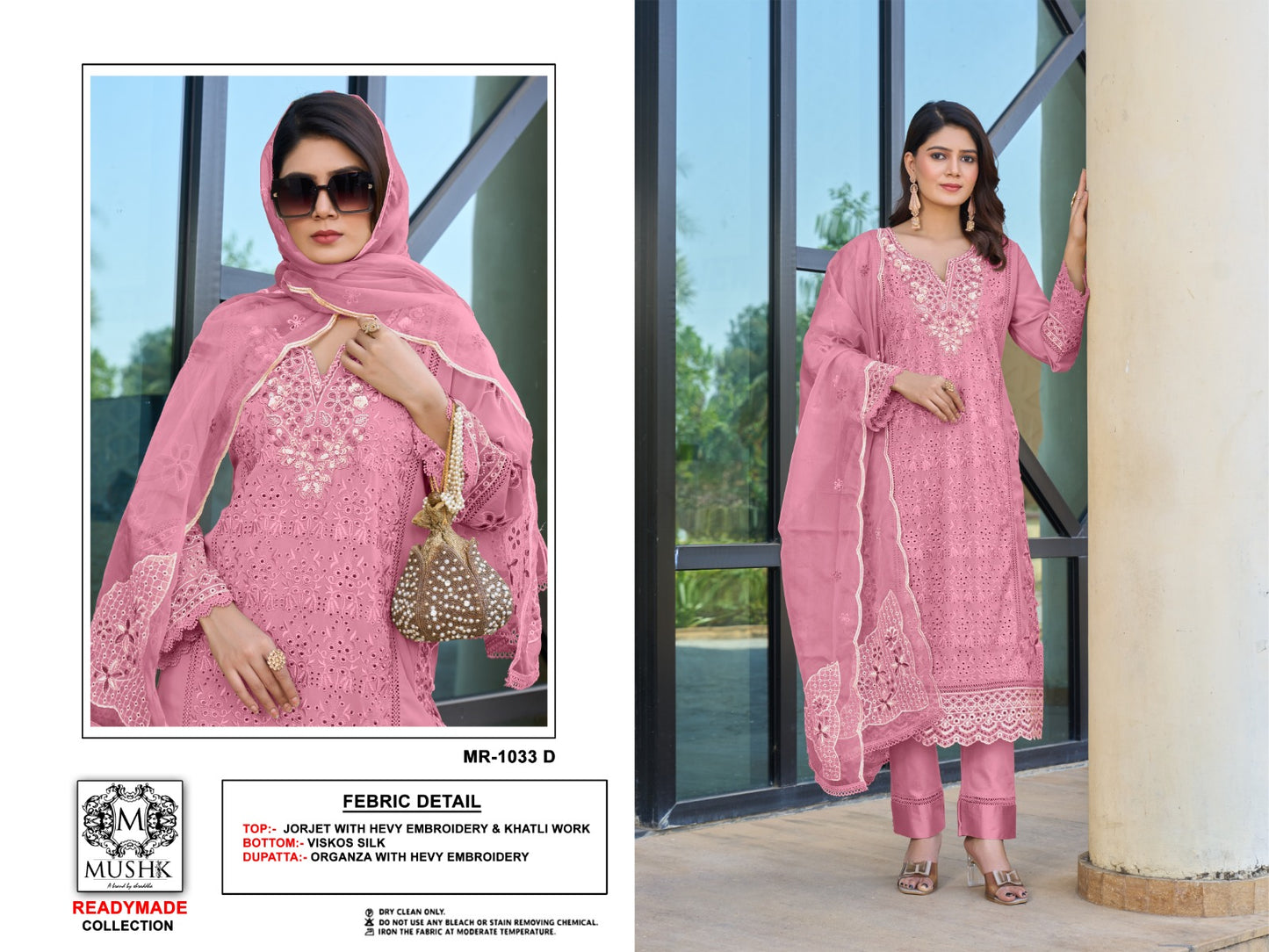 Mr 1033 Mushk Organza Pakistani Readymade Suits Supplier India