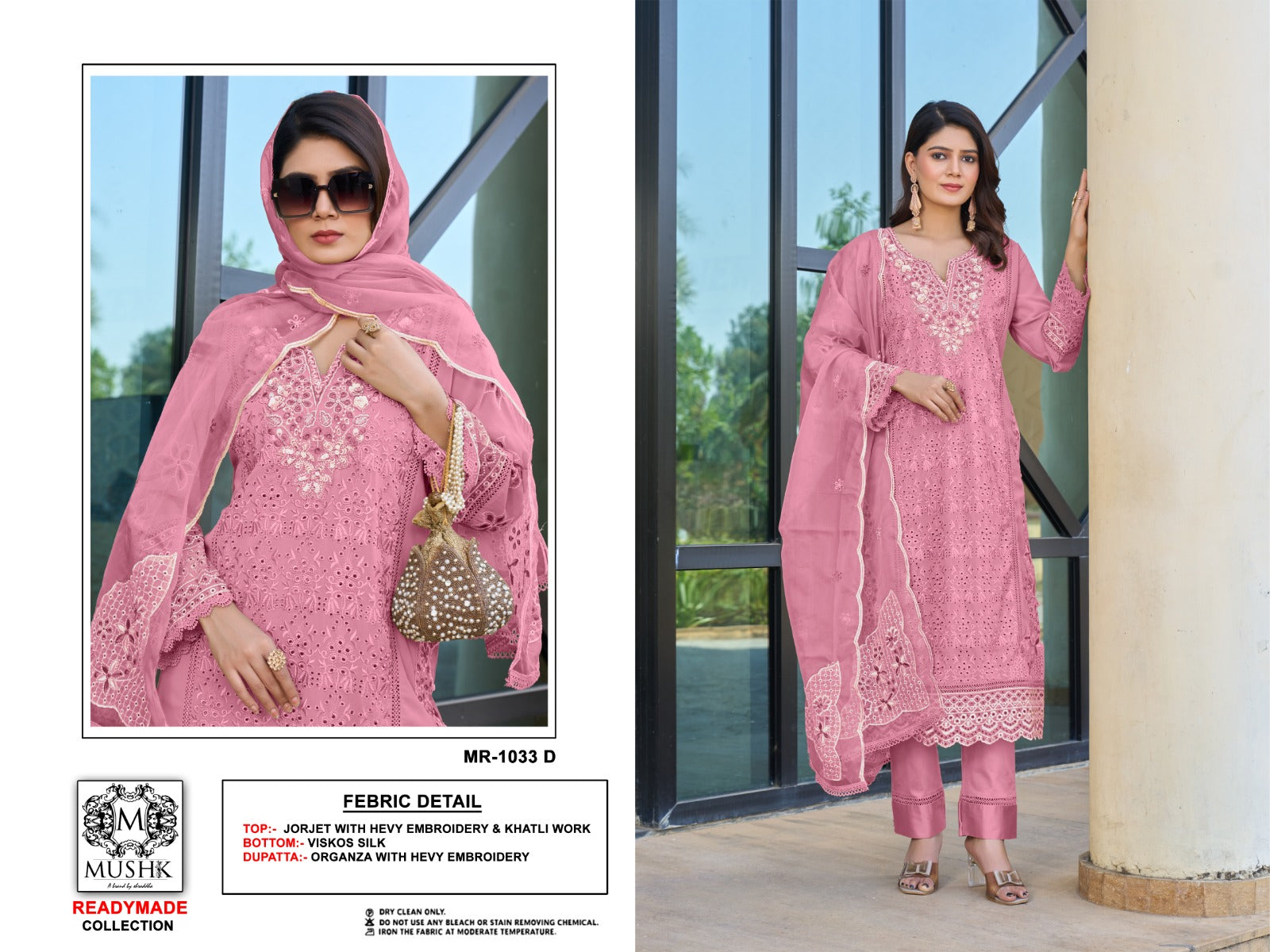 Mr 1033 Mushk Organza Pakistani Readymade Suits Supplier India