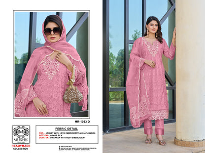 Mr 1033 Mushk Organza Pakistani Readymade Suits Supplier India