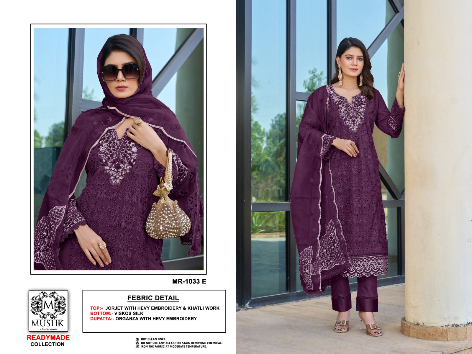 Mr 1033 Mushk Organza Pakistani Readymade Suits Supplier India