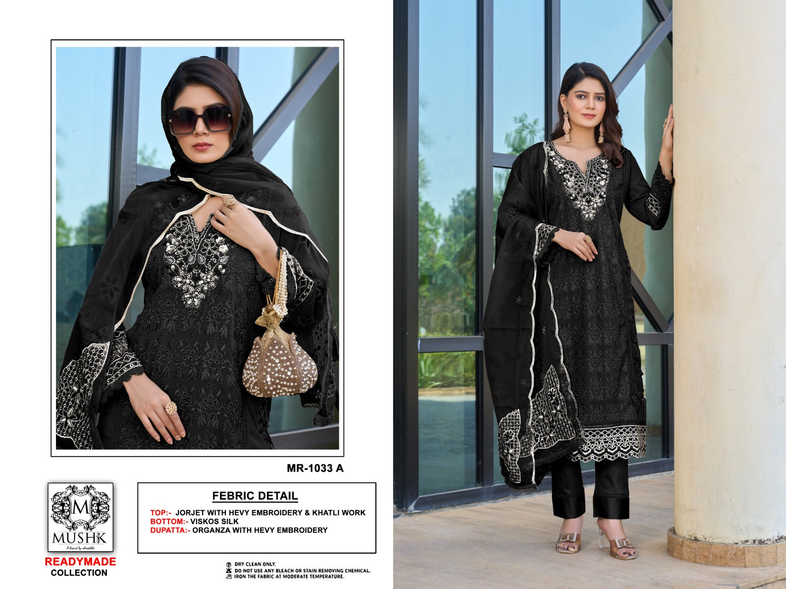 Mr 1033 Mushk Organza Pakistani Readymade Suits Supplier India