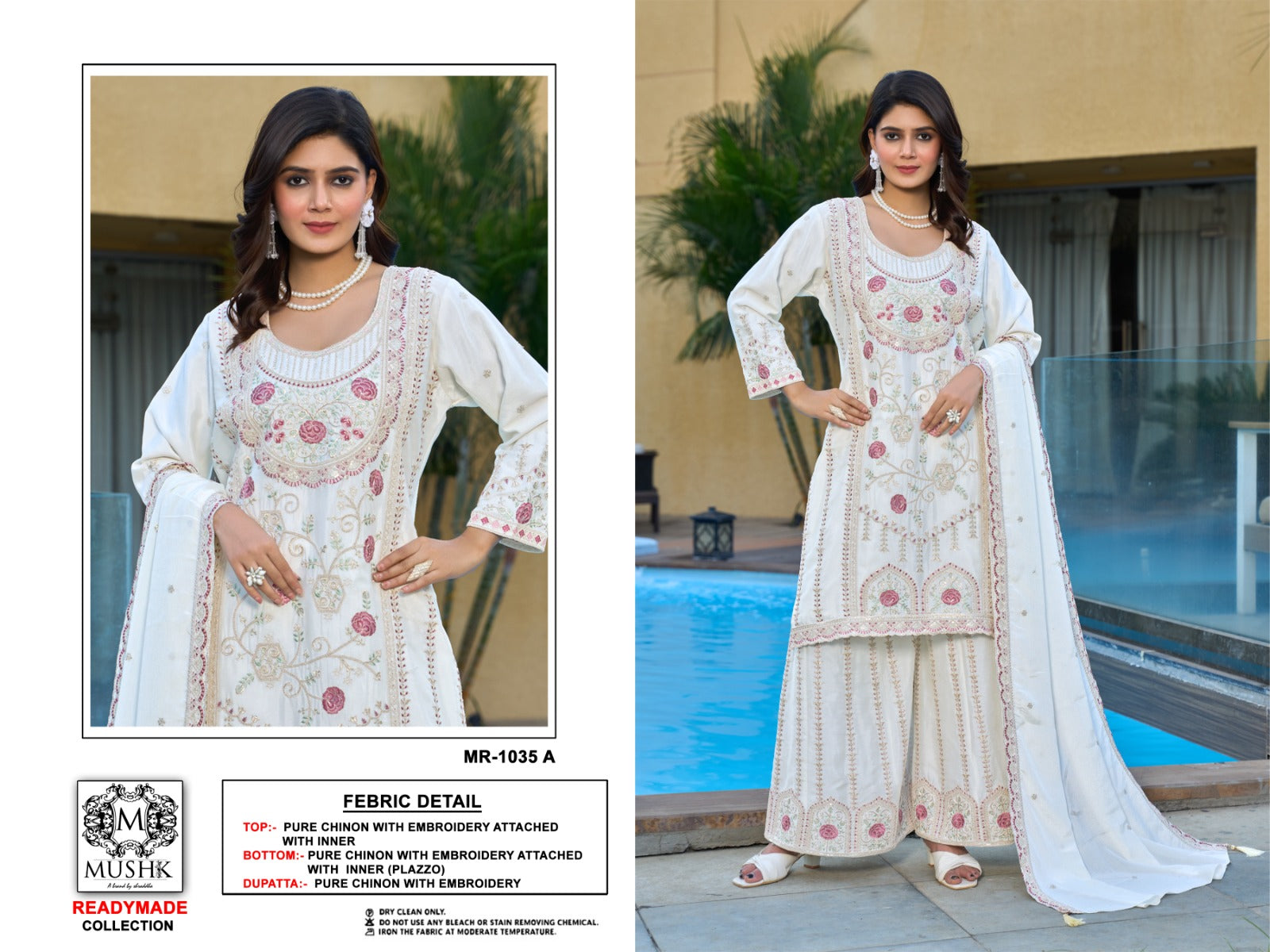 Mr 1035 Ab Mushk Chinon Pakistani Readymade Suits Manufacturer