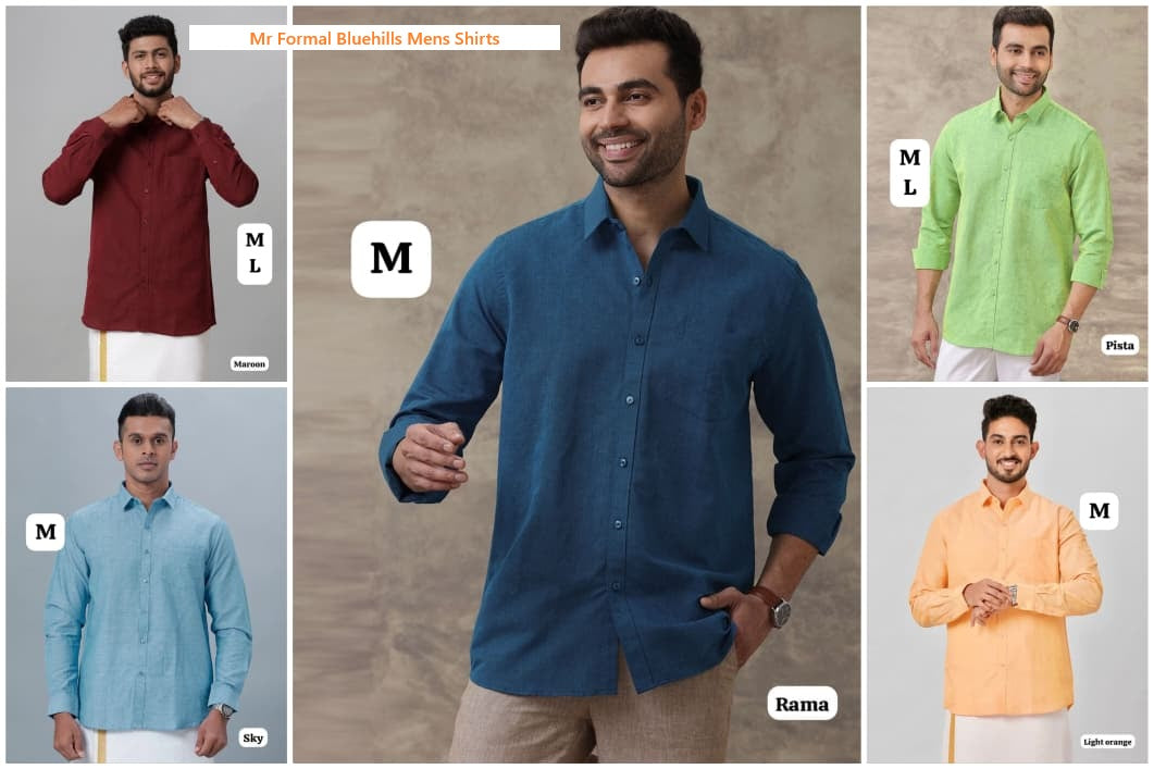 Mr Formal Bluehills Cotton Mens Shirts Supplier India