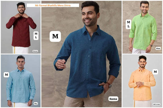 Mr Formal Bluehills Cotton Mens Shirts Supplier India