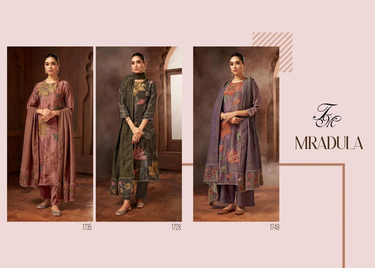 Mradula Tm Simmer Tissue Pant Style Suits Wholesale Rate