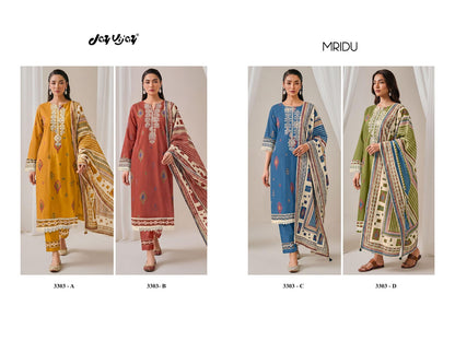 Mridu 3303 Jay Vijay Cotton Pant Style Suits Wholesaler
