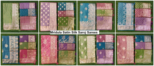 Mridula Satin Silk Saroj Sarees Exporter Ahmedabad