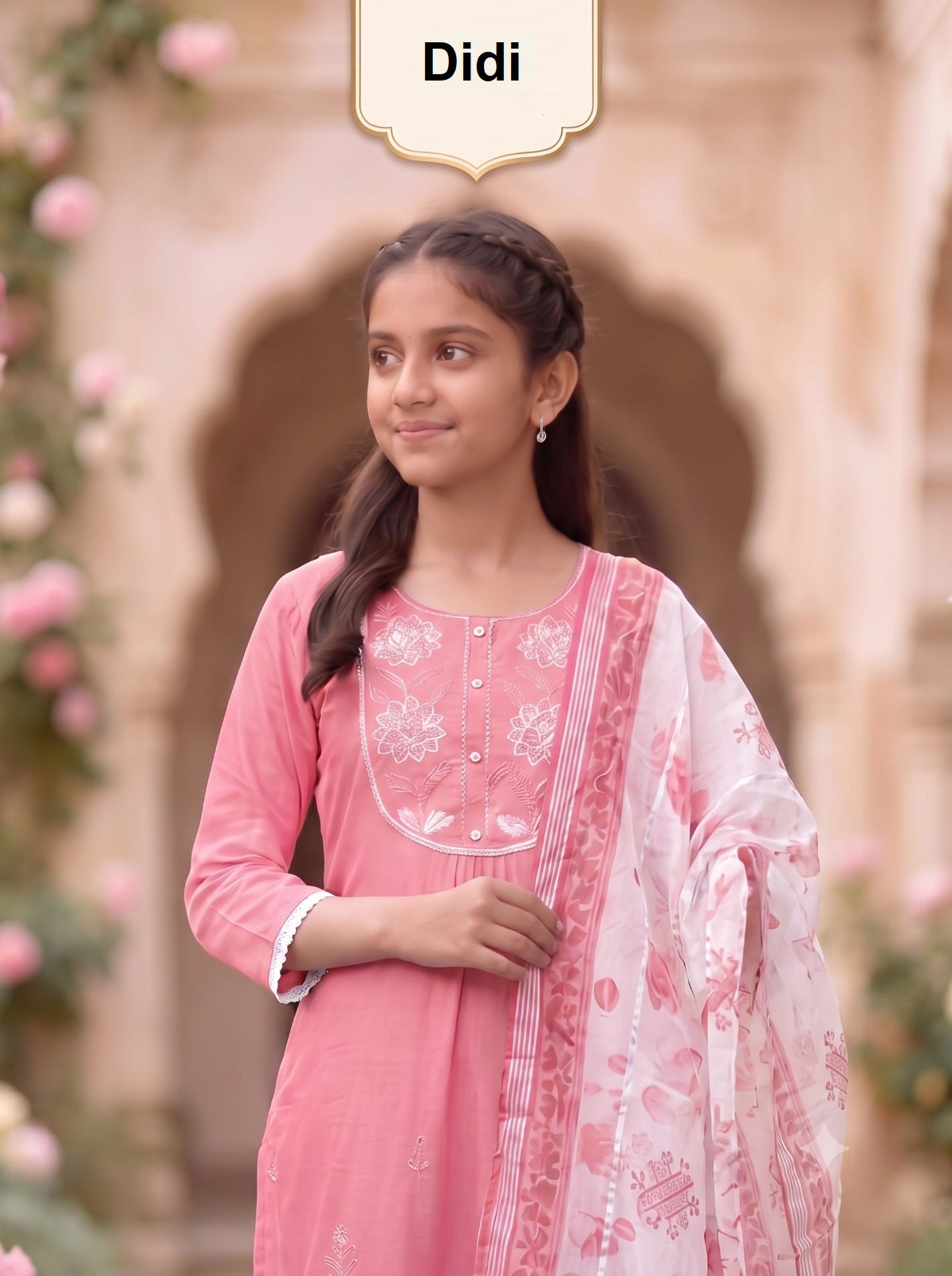 Mrinali 2 Dn 10369 Didi Mul Chanderi Girls Readymade Pant Suits Supplier Ahmedabad