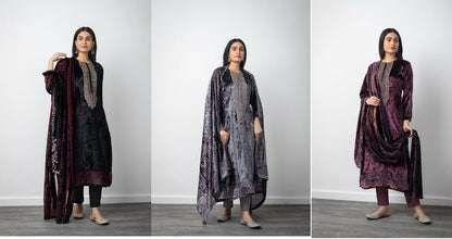 Mrinali Naariti Brasso Velvet Suits Exporter Ahmedabad