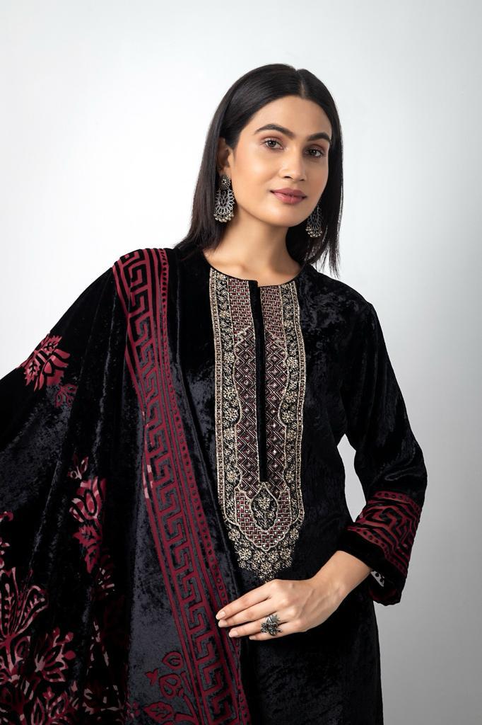 Mrinali Naariti Brasso Velvet Suits Exporter Ahmedabad