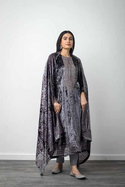 Mrinali Naariti Brasso Velvet Suits Exporter Ahmedabad