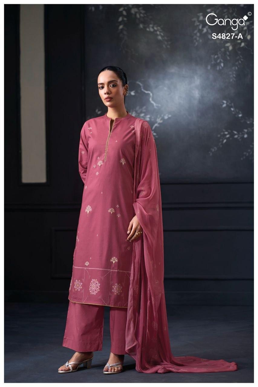 Mrinali S4827 Ganga Bemberg Pant Style Suits Exporter