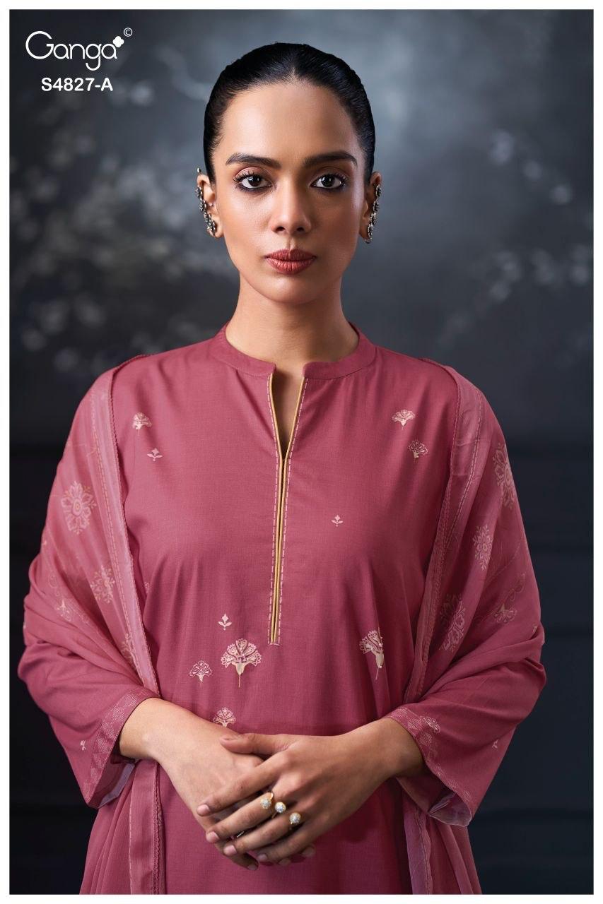 Mrinali S4827 Ganga Bemberg Pant Style Suits Exporter