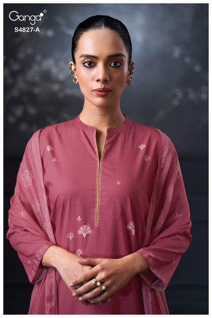 Mrinali S4827 Ganga Bemberg Pant Style Suits Exporter