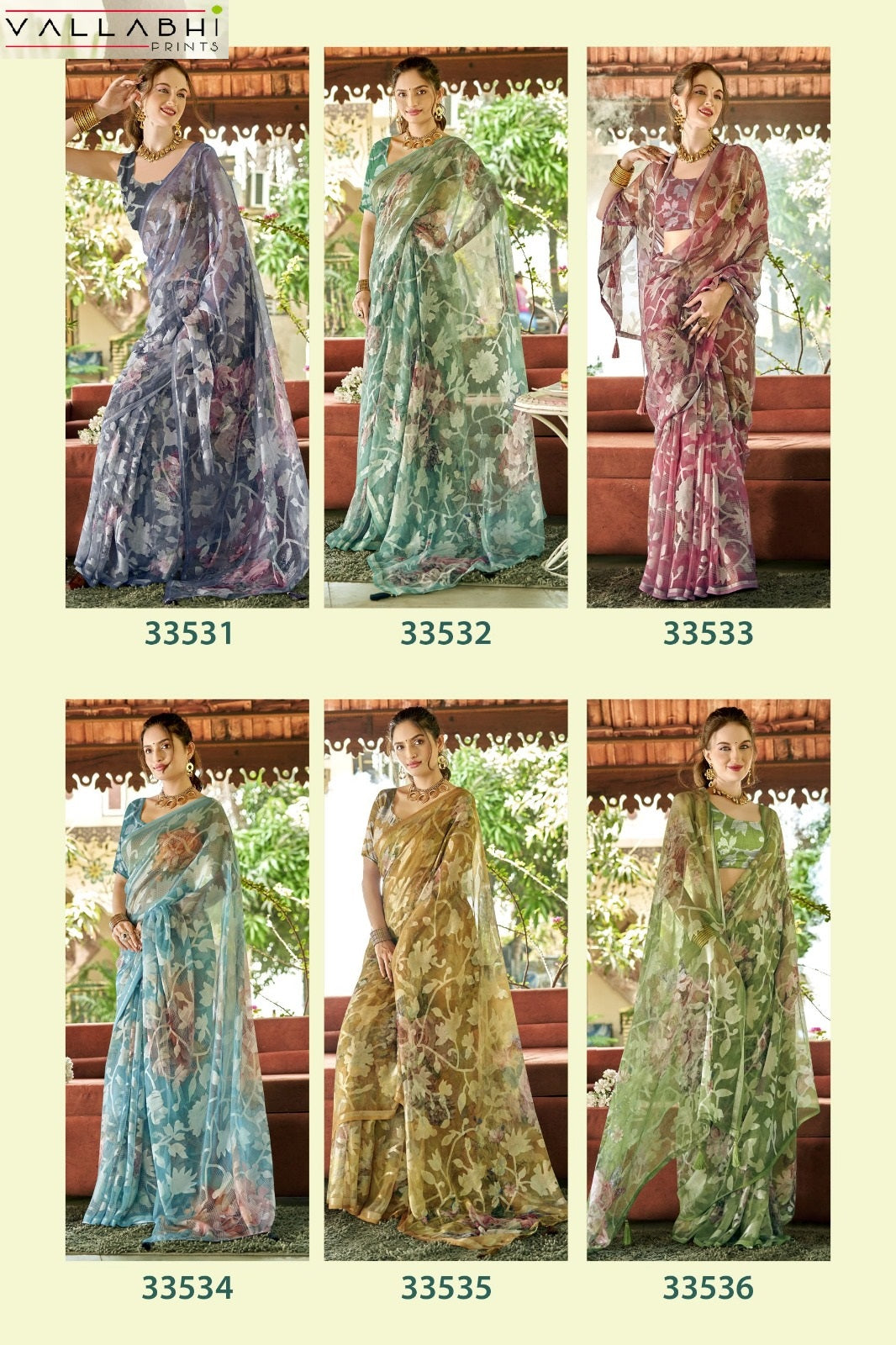 Mritanshi Vallabhi Prints Brasso Sarees Wholesale Price