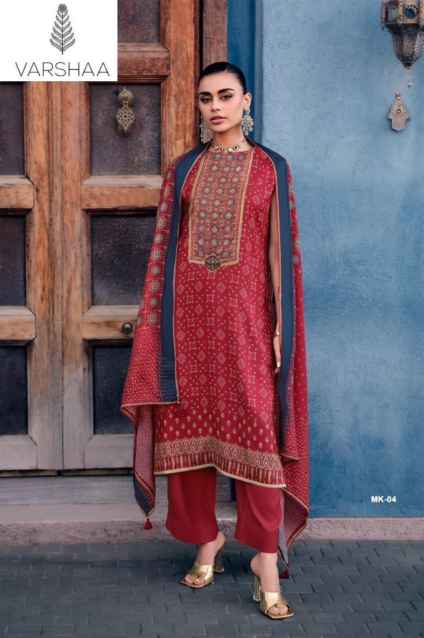 Mrittika Varshaa Viscose Muslin Pant Style Suits Manufacturer Gujarat