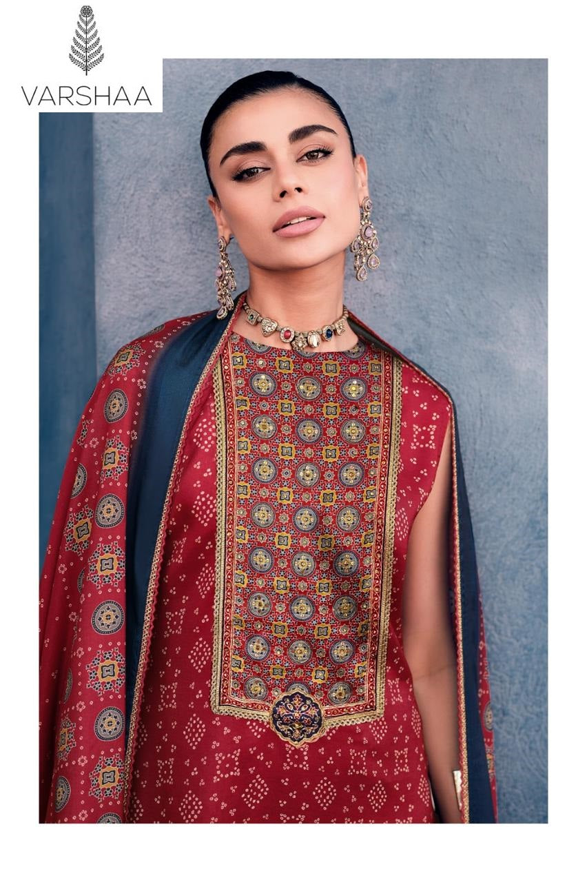 Mrittika Varshaa Viscose Muslin Pant Style Suits Manufacturer Gujarat