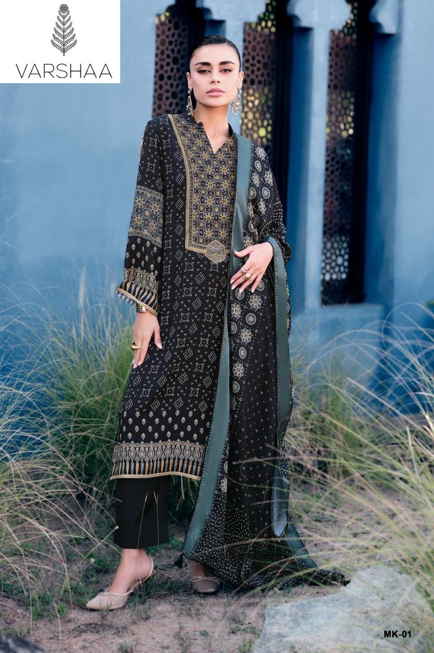 Mrittika Varshaa Viscose Muslin Pant Style Suits Manufacturer Gujarat