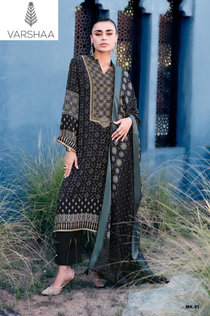 Mrittika Varshaa Viscose Muslin Pant Style Suits Manufacturer Gujarat