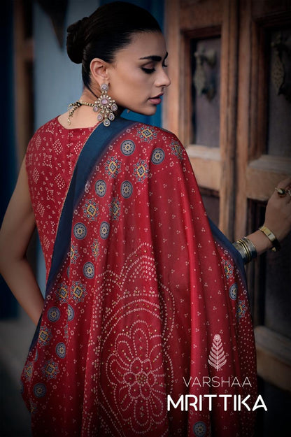 Mrittika Varshaa Viscose Muslin Pant Style Suits Manufacturer Gujarat