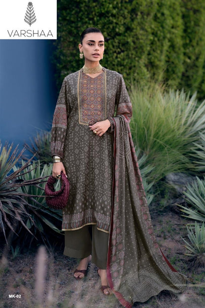 Mrittika Varshaa Viscose Muslin Pant Style Suits Manufacturer Gujarat