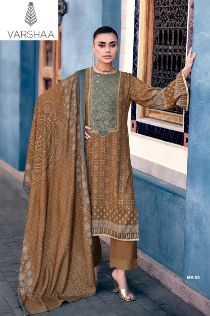 Mrittika Varshaa Viscose Muslin Pant Style Suits Manufacturer Gujarat