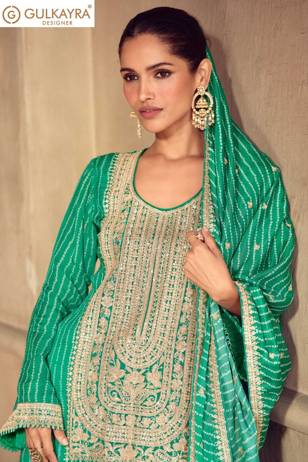 Mrunal Gulkayra Designer Chinon Readymade Sharara Suits Wholesaler
