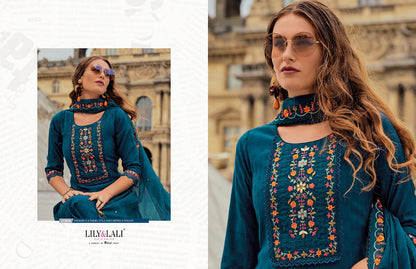 Mrunal Lily Lali Self Jacquard Readymade Pant Style Suits Supplier Ahmedabad