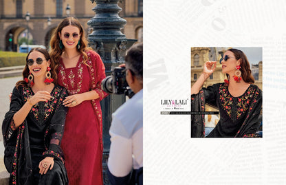 Mrunal Lily Lali Self Jacquard Readymade Pant Style Suits Supplier Ahmedabad