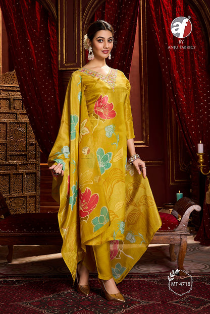 Mt 4718 Af Tissue Simmer Readymade Pant Style Suits Supplier Gujarat