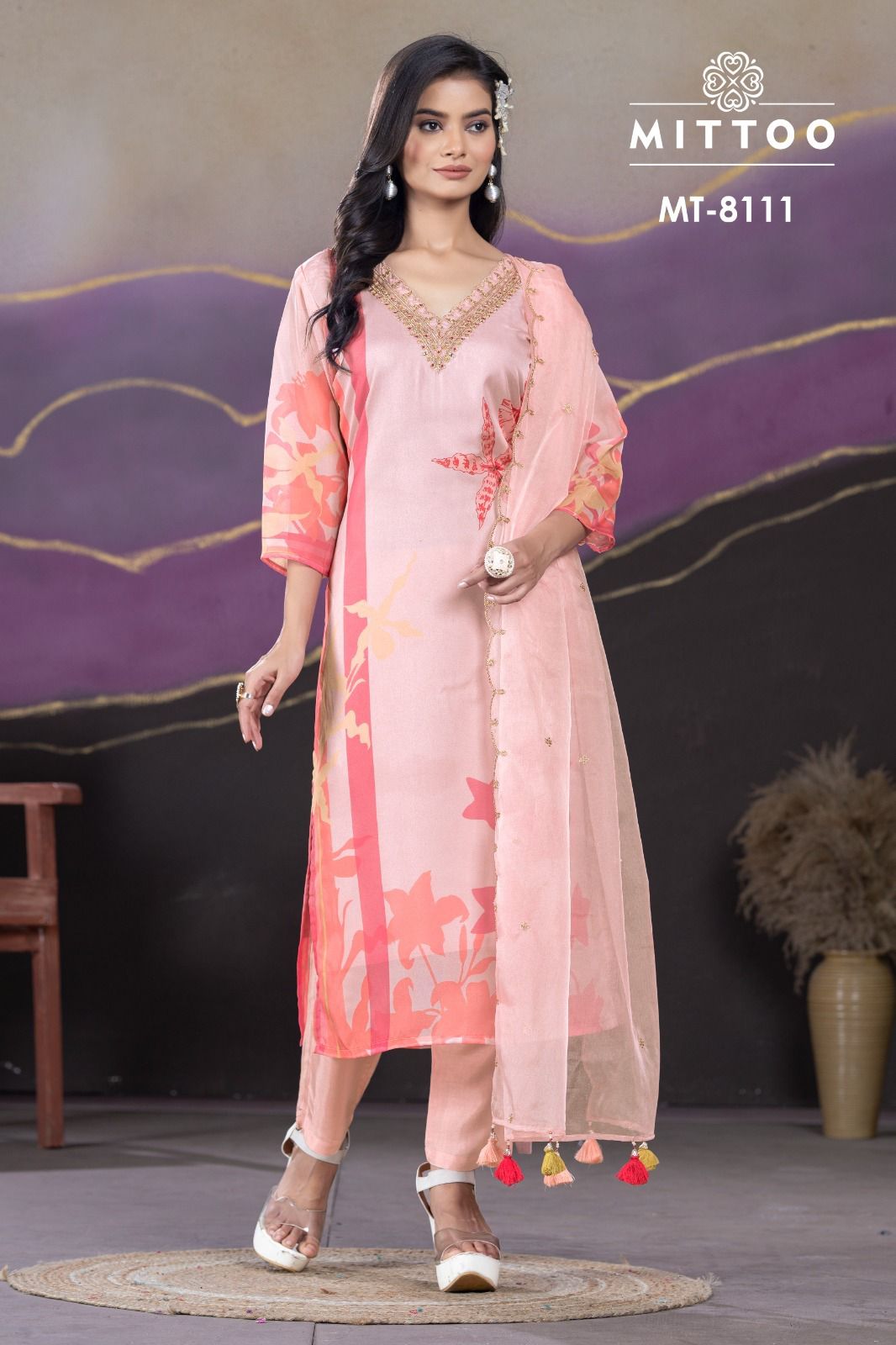 Mt 8111 Mittoo Organza Readymade Pant Style Suits Exporter Gujarat