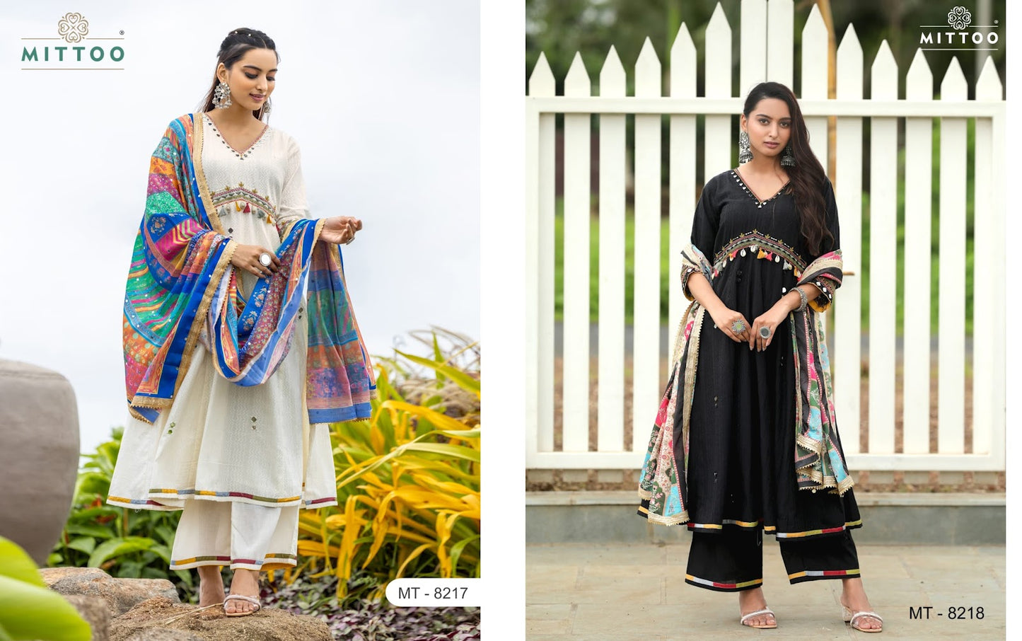 Mt 8217-8218 Mittoo Cotton Readymade Anarkali Suits Wholesale Price