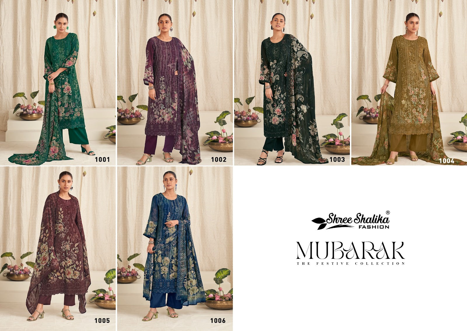 Mubarak Shree Shalika Fashion Georgette Pant Style Suits Exporter India
