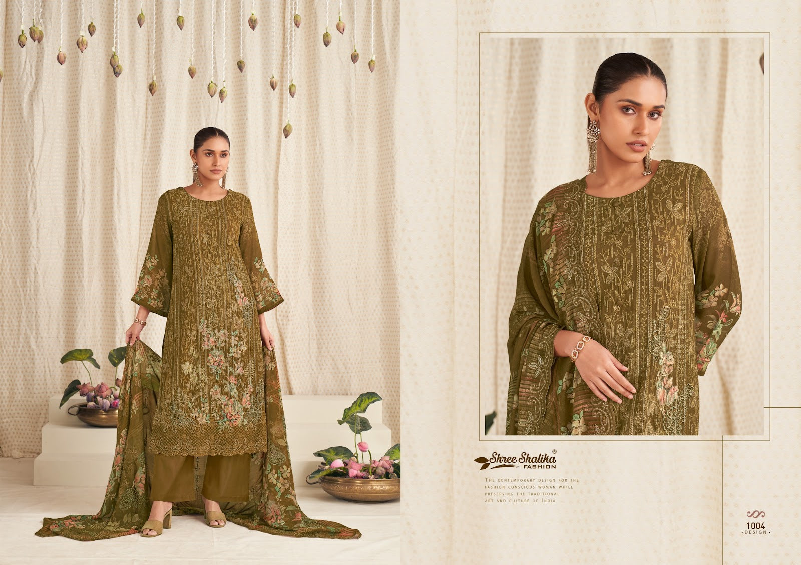 Mubarak Shree Shalika Fashion Georgette Pant Style Suits Exporter India